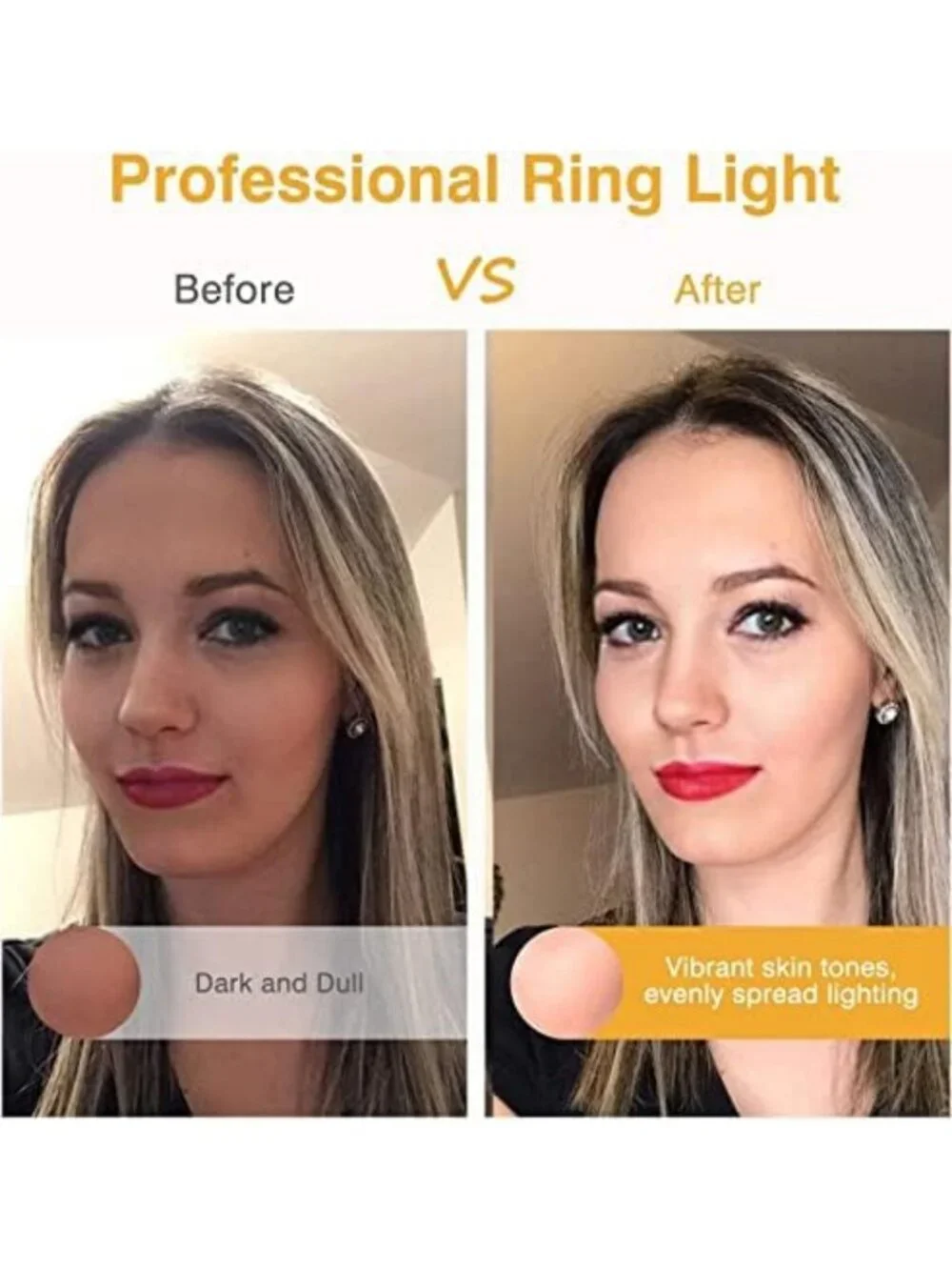 Rechargeable Clip-On Ring Light with 60 LEDs for Phone, Laptop & Tablet - 5